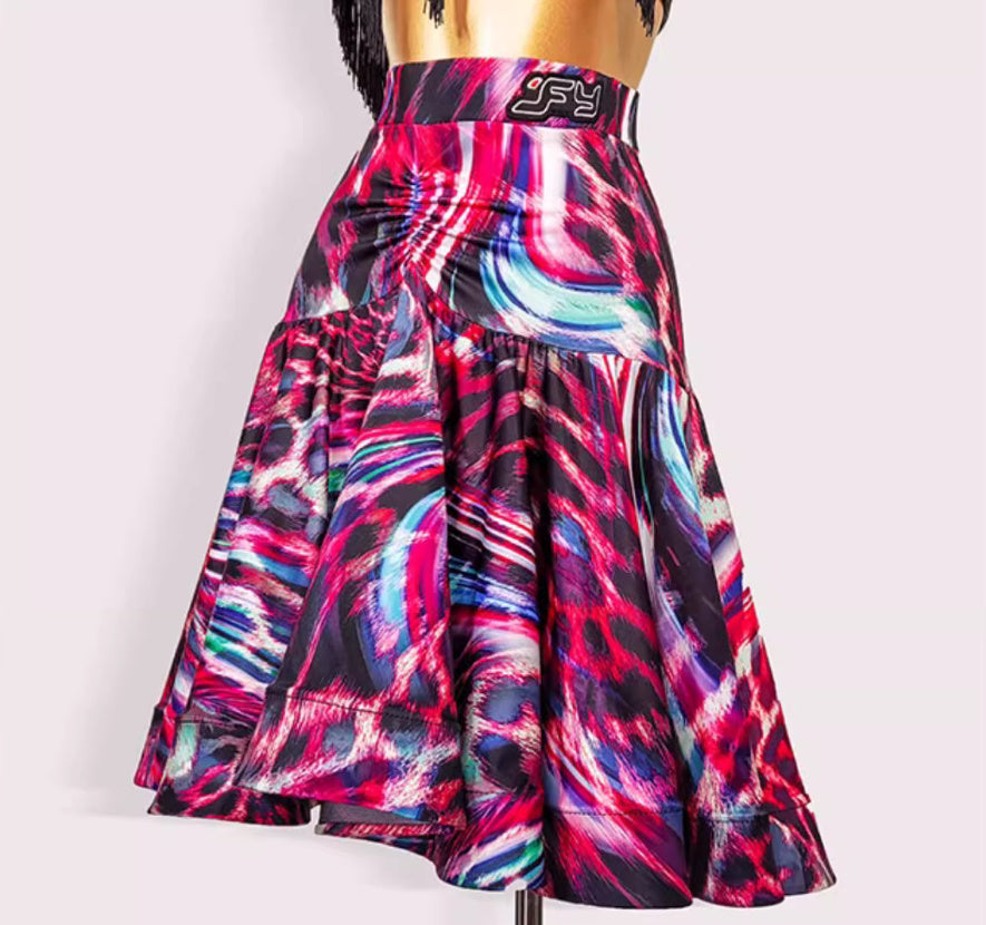 Women's Latin Dance Training Dress Skirt