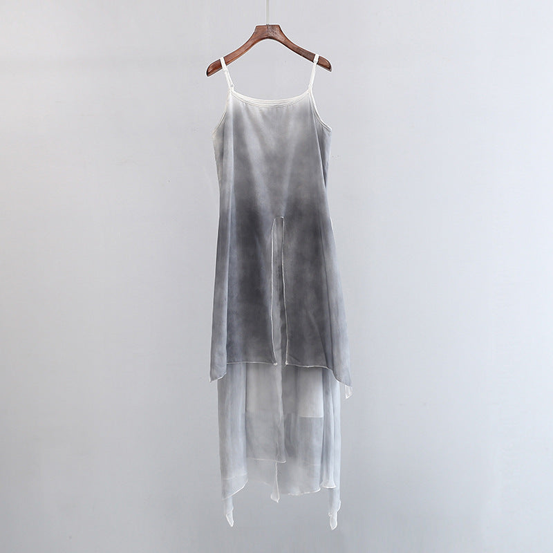 Fashion Spray Dyed Suspender Skirt Base Dress