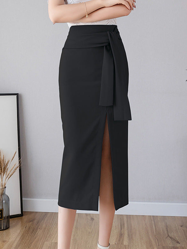 Split web celebrity sexy wrap skirt