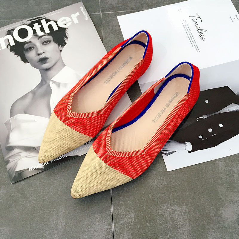 Pedal Shoes Pointed Flats for Women