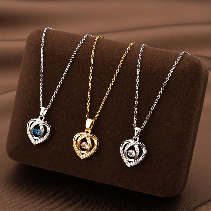 Fashion Dancing Love Necklace With Rhinestone
