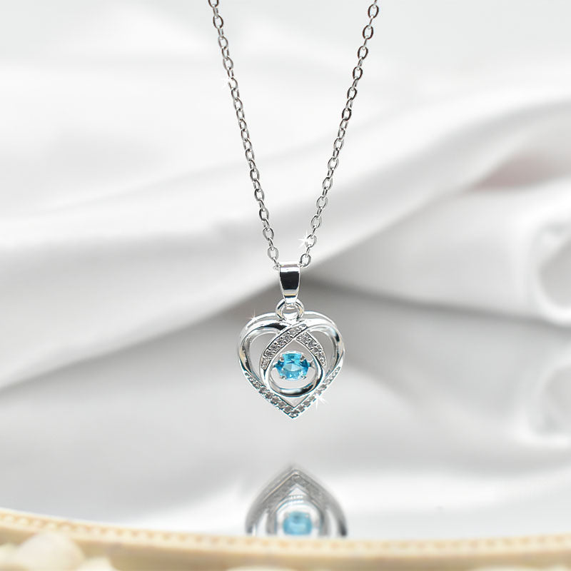 Fashion Dancing Love Necklace With Rhinestone