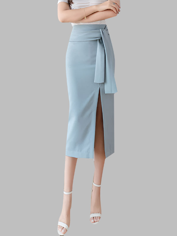 Split web celebrity sexy wrap skirt