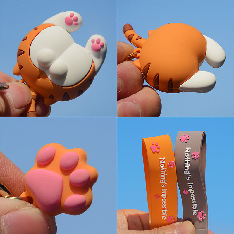 Cartoon Cat Butt Keychain Car Key Chain Bag Pendant