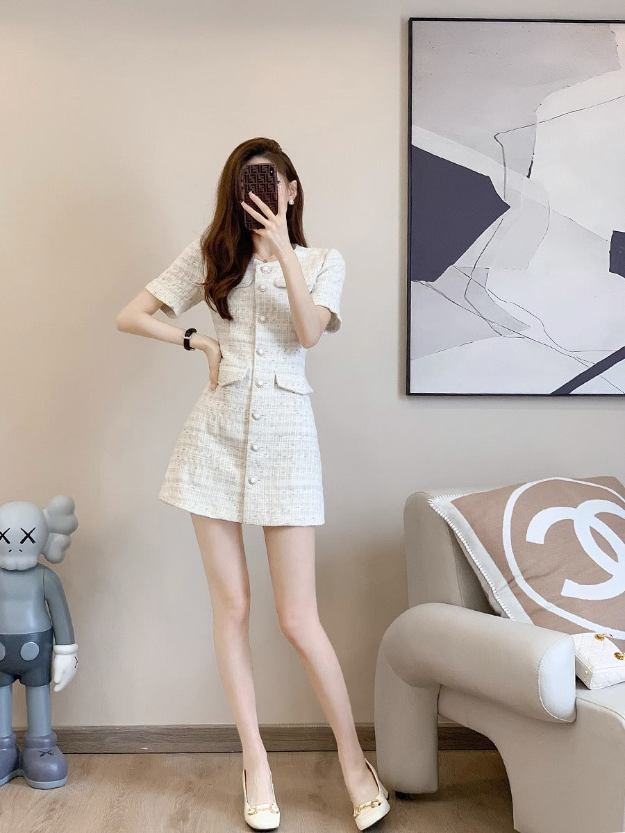 Summer Slim-fit Slimming Women's Short-sleeved Dress