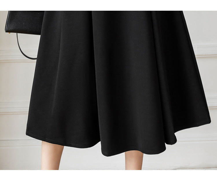 OL Commuter High Waist Mid-length Dress