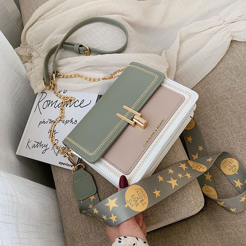 Niche Ins Internet Celebrity Women's Wide Strap Crossbody Bag