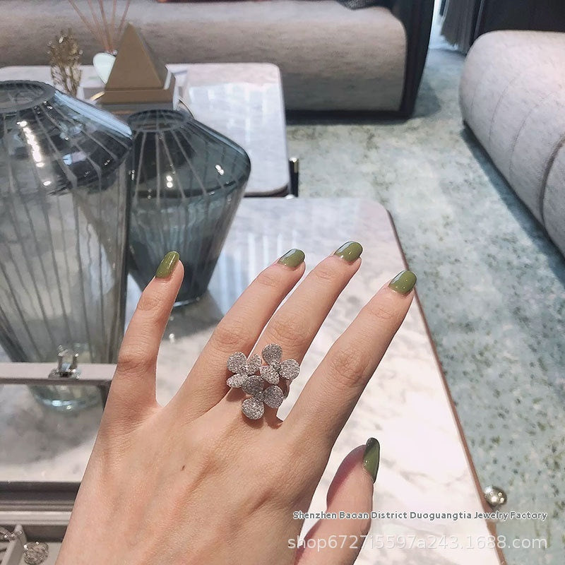 Clover Ring Female Opening Sweet Instafamous All-match Earrings