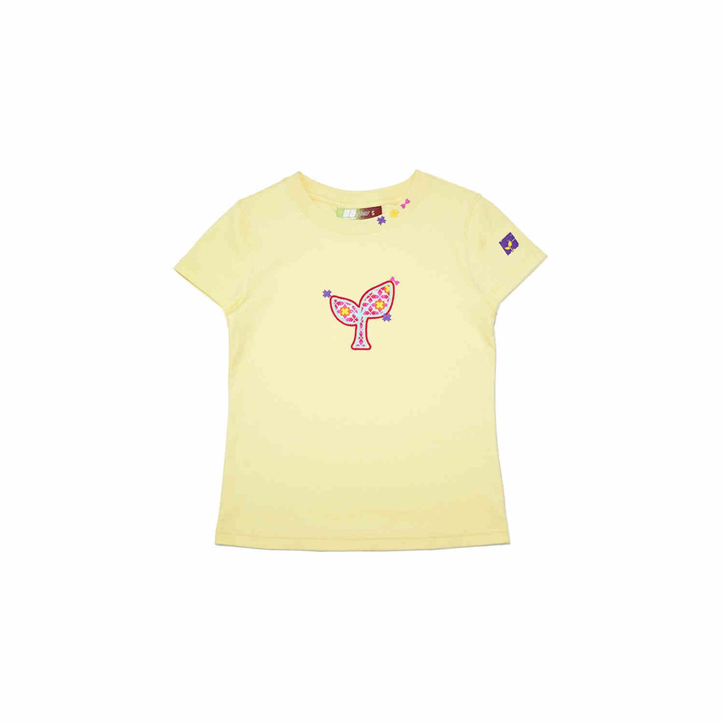 Women's Embroidered Shoulder Slim-fit Short-sleeved T-shirt