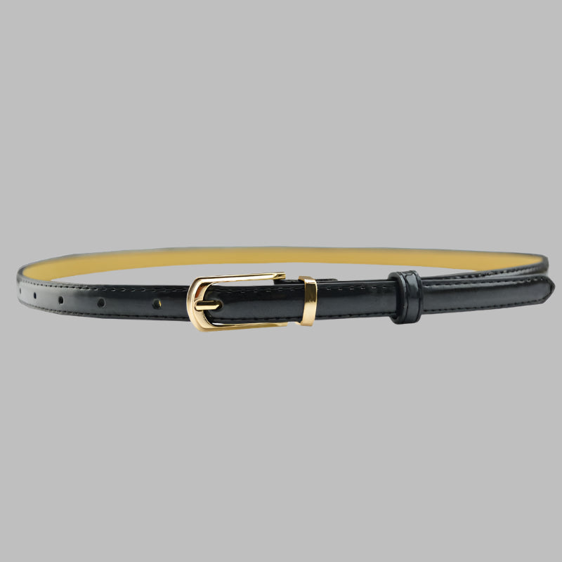 Belt Pin Buckle Ladies Patent Leather Pu