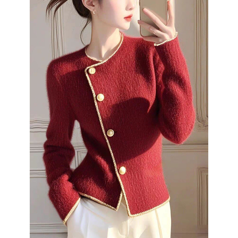 Simple Cardigan Autumn And Winter New Elegant Top