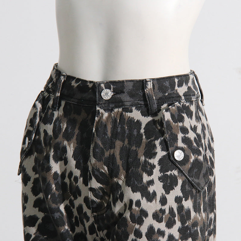 Fashion Work Clothes Denim Women's Casual Pants