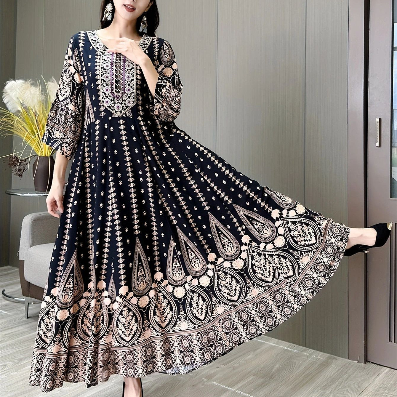 Women's Bohemian Embroidery Dress
