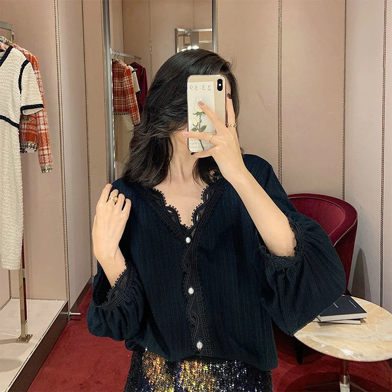 Scheming Shirt Western Style Loose Lace Top T-shirt