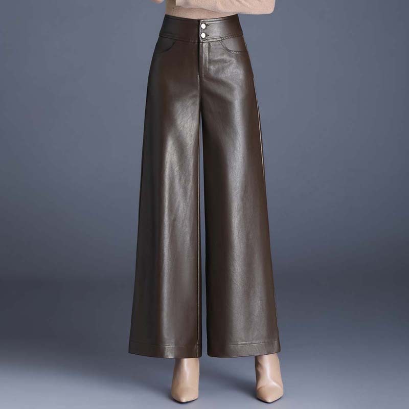 High Waist Thickened Loose Big Leg Straight All-matching Wide Leg Pants For Women