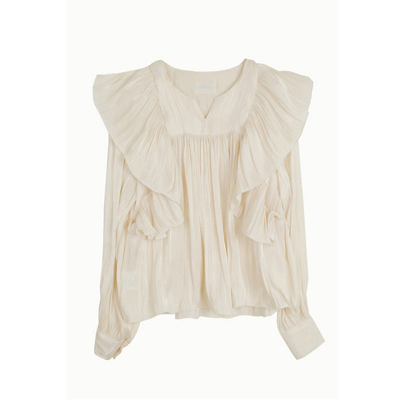 Elegant Temperament French Retro Design Shirt Women