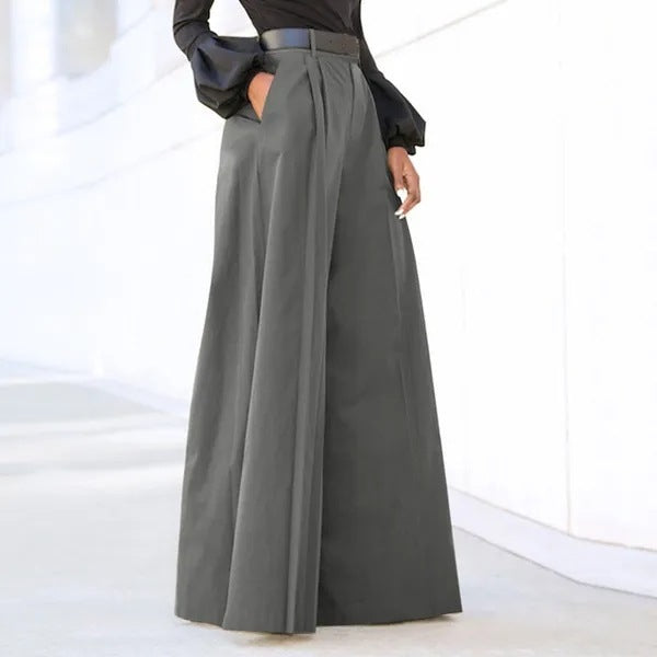 High Waist Wide Leg Trousers Bell-bottom Pants Fashion Elegant Party