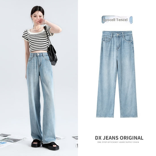 Tencel Lyocell Wide-leg Jeans