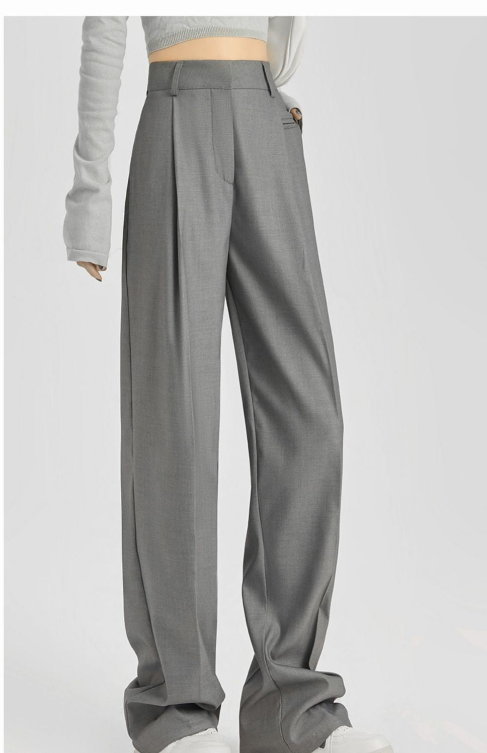 Design Drape Wide-leg Casual Pants Straight-leg Pants