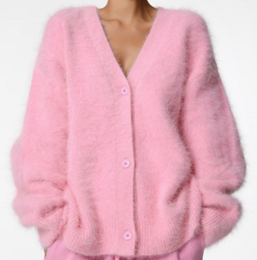 Loose V-neck Cardigan Fall Winter For Women