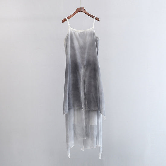 Fashion Spray Dyed Suspender Skirt Base Dress