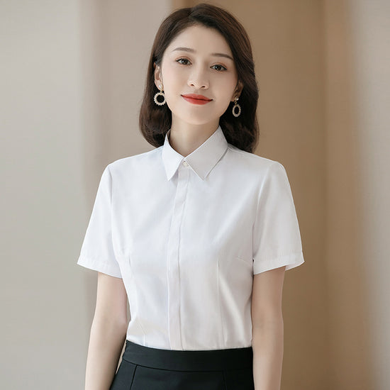 Professional Temperament Half-sleeve Shirt Work Clothes