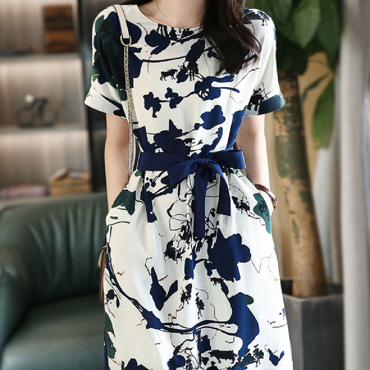 Women's Japanese Light Luxury Print Dress