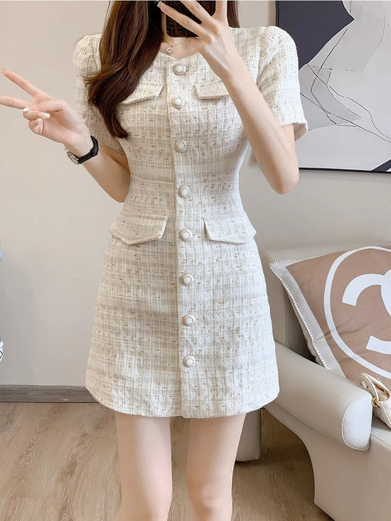 Summer Slim-fit Slimming Women's Short-sleeved Dress