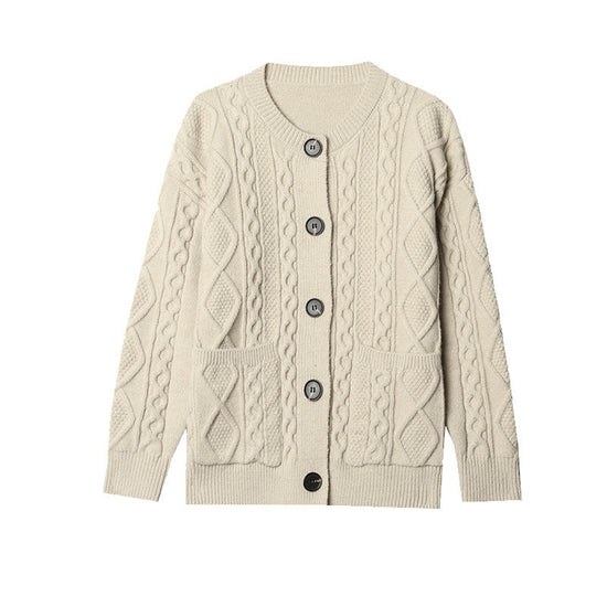 Spring And Autumn New Loose Soft Glutinous Knitted Cardigan Jacket