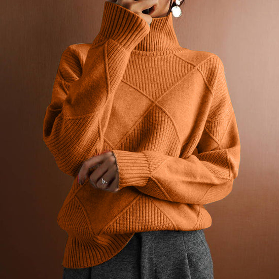 Loose High Collar Warm Sweater Women
