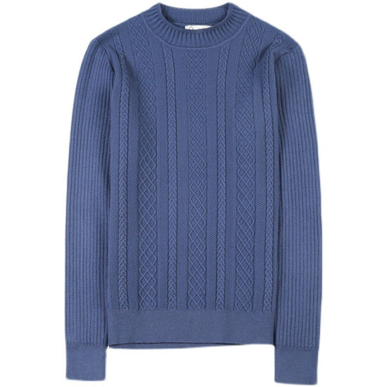 Twist Sweater Men's Half Turtleneck Sweater Slim Coarse Sweater Base