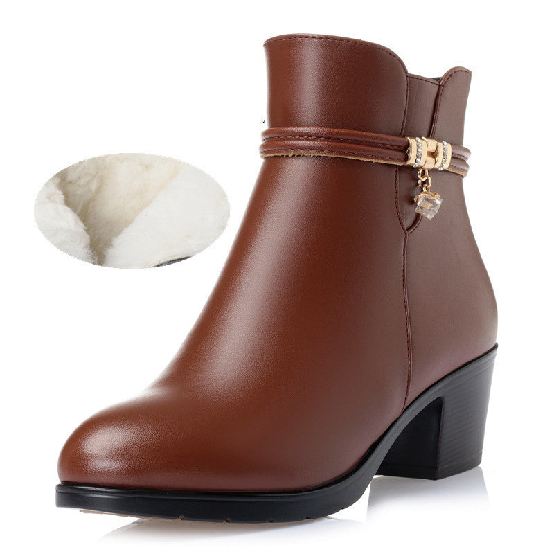 Thick heel boots