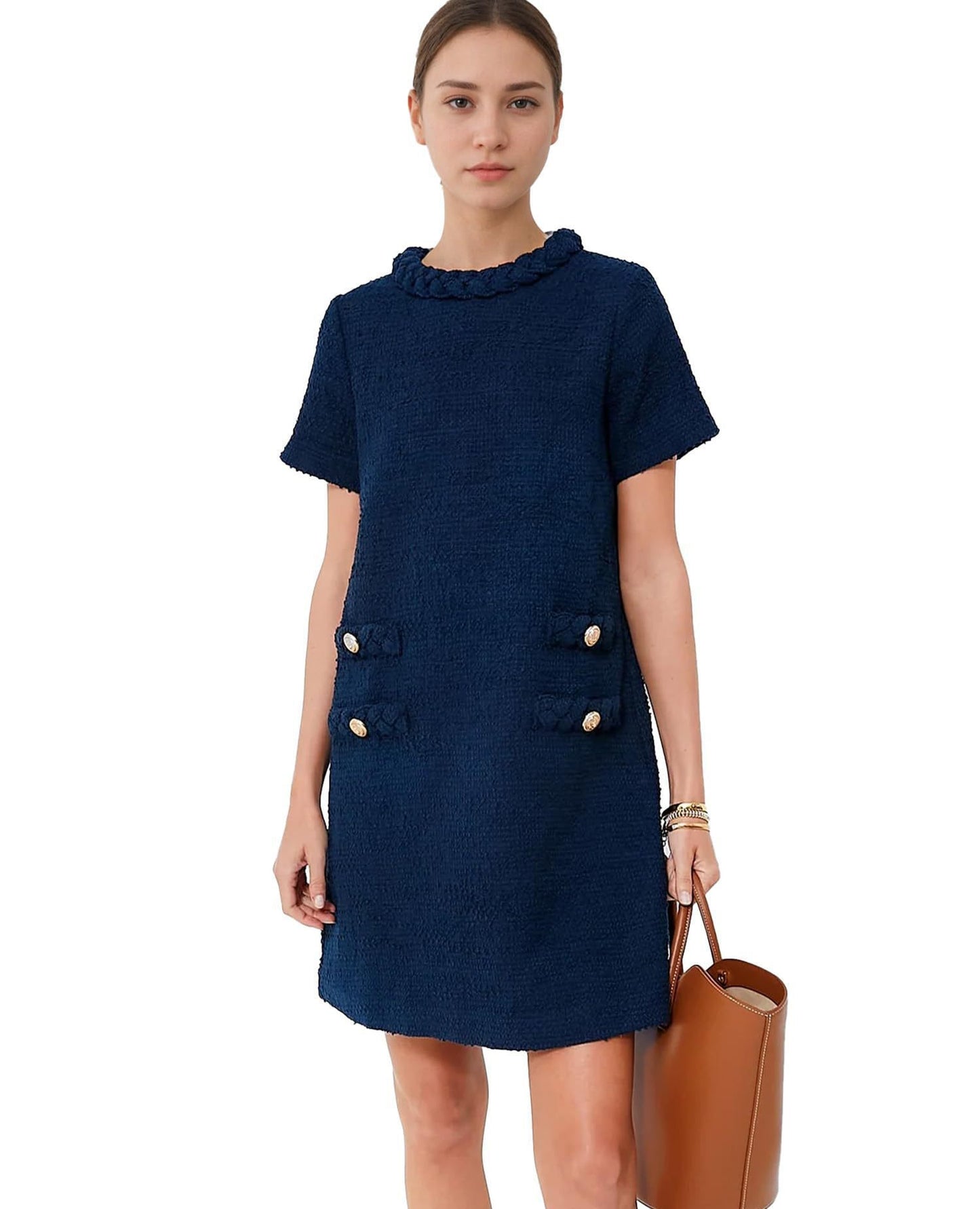 Women's Tweed Jack Dress Tight