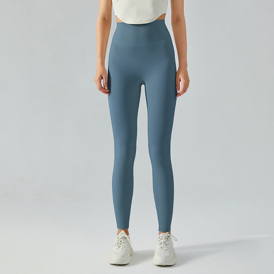 Nude Feel High Waist Belly Contracting Yoga Pants Double-sided Brushed Fitness