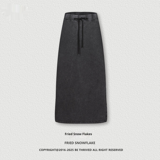American A- Line High Waist Cover Slimming And Straight Loose Skirt Women