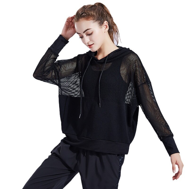 Gauze hoodie fitness hoodie