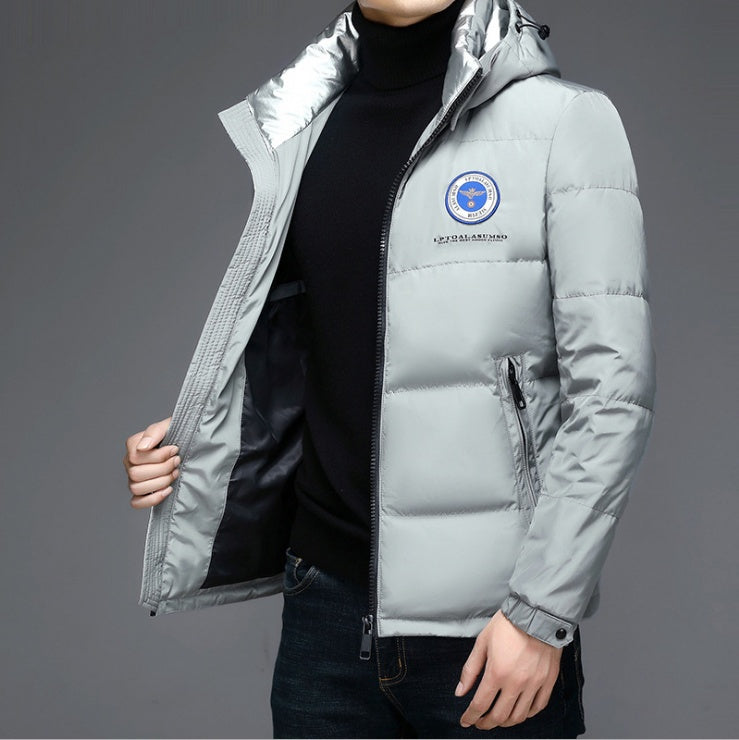 New Winter Hooded Warm and Cold Proof Down Jacket for Middle-aged and Young Men