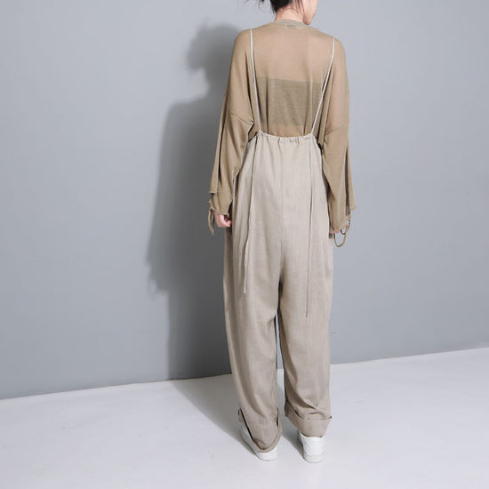 Literary wind sling to adjust a variety of wearing comfortable cotton and linen loose wide leg pants