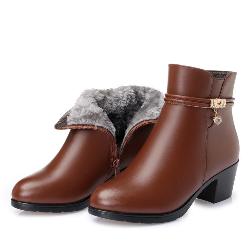 Thick heel boots