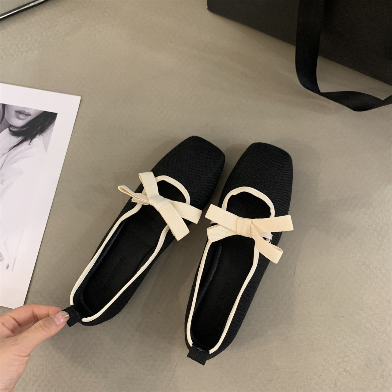 Women Shallow Cut Flat Sole Single Shoes