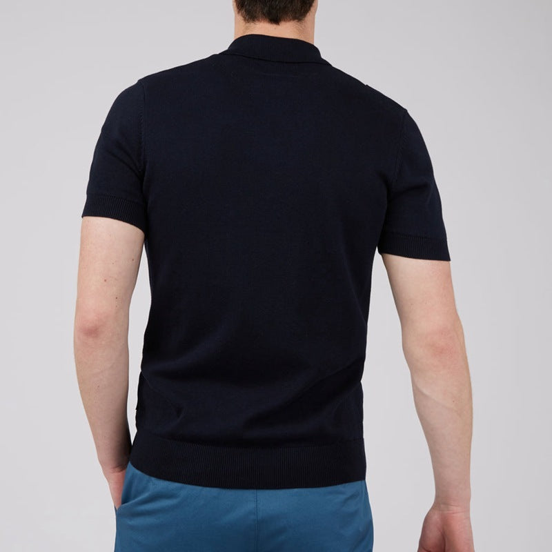 European And American New Men's Clothing Slim Casual Lapel T-shirt