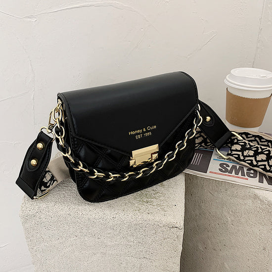 Fashion Rhombus Embroidery Thread One-shoulder Small Square Bag