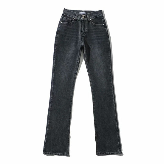 Women's High Waist Floor Split Mopping Jeans
