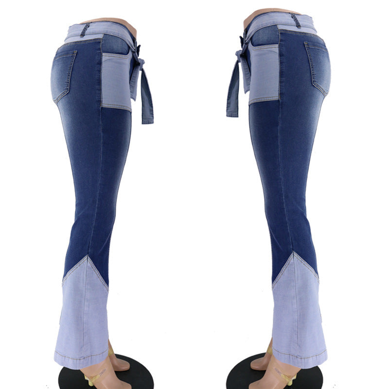 European And American Women's Denim Flared Pants
