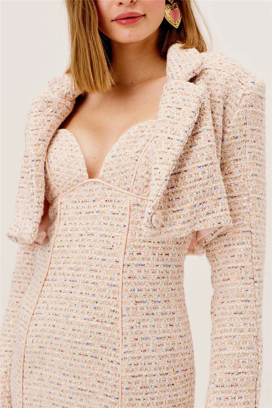 Lightly Cooked Style Small Suit Jacket Tweed Suspender Dress Suit