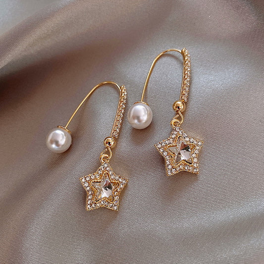 All-match Irregular Pearl Ear Hoop Earrings