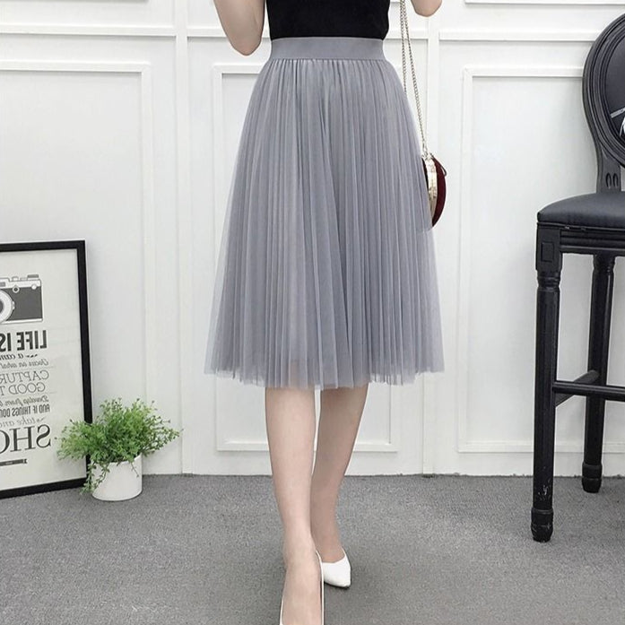 New High-Waisted, Slim, All-Match Fairy Skirt, Small Net Gauze Skirt