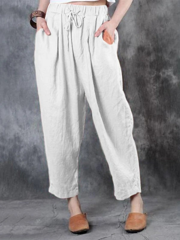 Casual Solid Color Plus Size Pants