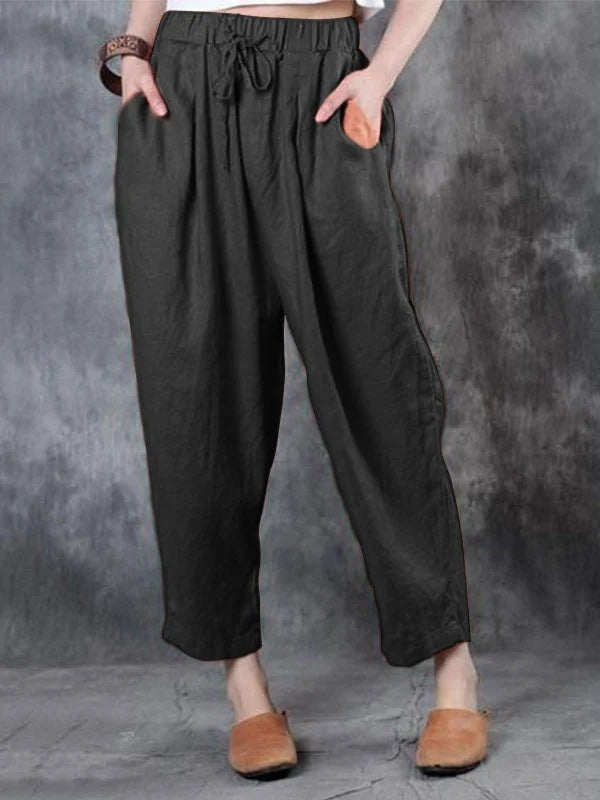 Casual Solid Color Plus Size Pants