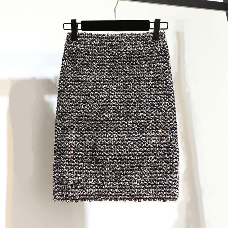 High Waist Slim Slimming All-match Bag Hip Skirt Short Skirt Women